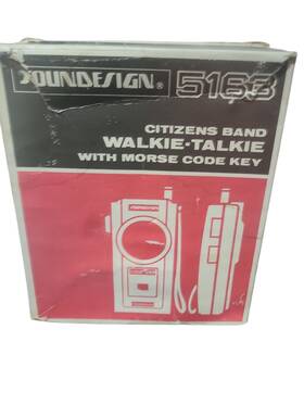 5163 Sounddesign Walkie Talkie Set Tested Works. Box Damage