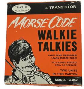 13-042 Transette By Midland Vtg #13-042 Morse Code Walkie Talkies - Working 1970