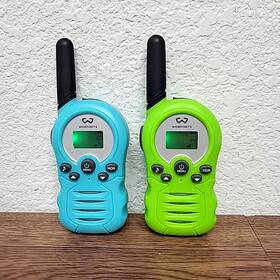 T-388a Travel Wosports T-388 2-pc Multi Channel Walkie Talkie Set With Built-in Light Green Blue