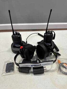 Vx-261-u Vertex Rugged Radios With Headset And Base Chargers