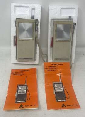 Wt-511 Viscount Transceiver Model 5 Transistors Volume Control Set Of 2 Untested