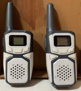 M-900 Walkie Talkie Model Grey And White Pair Comes On