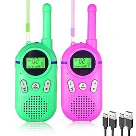 Wcfish 717749915297 Rechargeable Walkie Talkies For Kids 2 Pack With 2000mah Lithium Batte