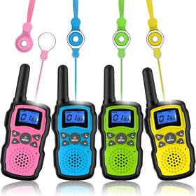 Wishouse 796862596316 Walkie Talkies For Kids 4 Pack Family Walky Talky Adults Children Radio Long