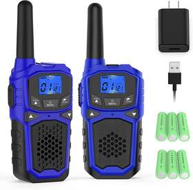 Woktok 744759157140 Walkie Talkies For Adults Long Range Two Way Radios Elec Puls New 2packs Blue