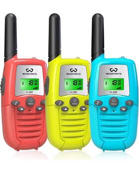 H-388 Wosports Set Of 3 Colorful Walkie Talkies Outdoor Fun Camping Hiking
