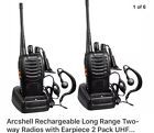 Wt-1199 Arcshell Rechargeable Long Range Radios With Earpiece Pack Uhf