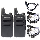 X6 Zastone Walkie Talkie Uhf Radio Pack With Earpiece 719034536873