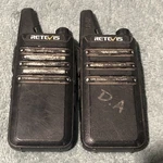 Retc 15 RT22 Two Way Radio Walkie Talkie No Charger, Lot Of 2, Works Need. Fixed Price $9.99.
