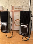 2 Vintage 1977 Sears & Roebuck Transceiver Walkie Talkie Radios With Boxes. Fixed Price $30.00.