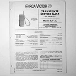 Rca Model Rjf 20 Portable Transceiver Walkie Talkie - Service Manual 1967. Fixed Price $8.55.