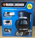 Black+decker CM1160B 12-CUP Programmable Coffee Maker, Black/stainless Steel. Fixed Price $14.95.
