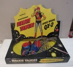Vintage Remco Space Model QX-2 Two Way Walkie Talkies Original Display Box. Fixed Price $190.00.