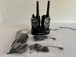 Midland Gxt Walkie-talkies With Charger, Battery Packs, Headsets, Shoulder Mic. Fixed Price $40.00.