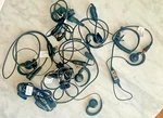 Seven (7X) Motorola Swivel Earpiece For Twoway Radios 6X HKLN4604B+ 1X HKLN4602B. Fixed Price $17.00.
