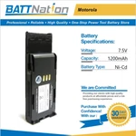 7.5V 1200MAH Nicd Battery For Motorola HNN9049, HNN9049A, P1225. Fixed Price $23.00.
