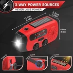 Emergency Radio 4000MAH Solar Hand Crank Am/fm/noaa Portable Weather. Fixed Price $23.87.