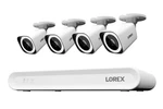 Lorex Connect New App 4K 8CH Wired Nvr System W/ Four Bullet Cameras - 1TB. Fixed Price $699.99.