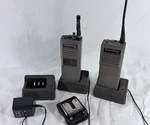Vintage Motorola Two HT600 Handie-talkie Fm Radio, 3 Chargers H44SVU7160BN Parts. Fixed Price $79.99.