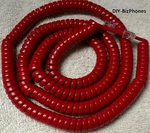 New Cherry Red 25FT Phone Long Handset Cord Vintage Wall Curly Coil Bulk Pack. Fixed Price $10.39.
