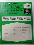 Sams Photofact Service Manual Radio CB-18. Fixed Price $14.95.