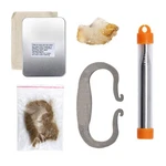 Flint Stone Fire Kit W/ Striker Blow Pipe Cotton Cloth For Char Making. Fixed Price $20.51.