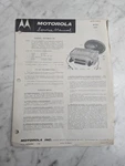 Motorola Automotive Radio Service Manual Model 10AX 1060. Fixed Price $33.63.