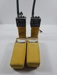 Pair Of Raytheon 105 Handheld Radios With Covers Untested. Fixed Price $122.99.