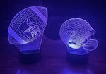 Vikings Multi Color/function Football And Helmet Remote Controlled Night Light. Fixed Price $29.95.