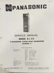 Panasonic RJ-22 11-TRANSISTOR Citizen Band Transceiver Service Manual. Fixed Price $15.00.