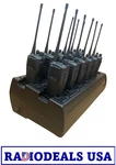 X Motorola CP200 Uhf Radio AAH50RDC9AA2AN, Antenna, Battery & 12-WAY Charger. Fixed Price $2538.00.