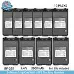 10PC 2600MAH BP-265 Li-ion Battery For Icom IC-T70A IC-T70E IC-V80E Radio. Fixed Price $199.99.