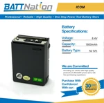 8.4V 1800MAH Nimh Battery For Icom BP-8H IC-M12 IC-2AT IC-2GAT IC-3AT. Fixed Price $25.45.