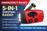 Hand Crank Emergency Solar Weather Radio 100000MAH Power Bank Light For Camping. Fixed Price $23.87.