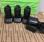 Lot Of 3! KENWOODTK-3300-2 450-470MHZ 16-CHANNEL W/dock Charger (read). Fixed Price $54.99.