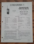 Vtg Rca Victor Transceiver Service Data Model Rjf 30 1967 No 31 The Sportsman. Fixed Price $14.95.