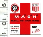 Scca Metal Dash Board Tag Racing Sears Point Mash Enduro 1975 San Francisco Rare. Fixed Price $9.99.