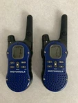 Motorola Walkies Talkie Set Of 2 (K7GFV700) Tested Working No Batteries Included. Fixed Price $32.49.