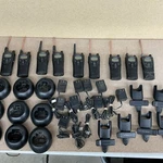 (9) Motorola Xtn Series Radios XV1100 Lot W/ Charger & Belt Clips. Fixed Price $124.99.