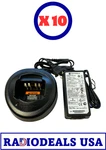 Motorola HT750 HT1250 GP340 Single Rapid Charger + Psu - HTN9000B 10 Pc. Fixed Price $290.00.