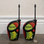 Set Of 2 Kawasaki Sports Walkie Talkies With Belt Clips Red Kid's Working !!!. Fixed Price $9.40.