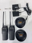 2 Motorola CP150 Uhf 438-470 Mhz Radios With Batteries & Chargers. Fixed Price $175.00.