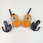 Pair Of Cobra Microtalk FRS-110 Orange Walkie Talkies With Belt Clip Holsters. Fixed Price $19.76.