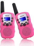 Retevis RT-388 Kids Walkie Talkie, 22 Channel Lcd Flashlight, (pink, 2-PACK). Fixed Price $20.00.