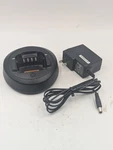 Motorola PMPN4132A Radio Charger Base And Power Supply Used Oem For CP185 CP100D. Fixed Price $24.00.