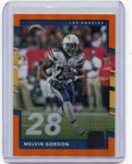 2017 Donruss #149 Melvin Gordon "orange Border" Sp #21/28, Chargers, 100720. Fixed Price $14.36.