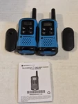 Walkie Talkie 2 Motorola Talkabout T100TP Two Way Radios With Clips. Fixed Price $39.89.
