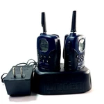 Walkie Talkie Two Way Radio Pair And Charging Stations Uniden Blue Tested - Read. Fixed Price $35.00.