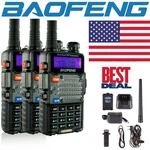 Usa Baofeng UV-5R V2+ Dual-band Two-way Radio Talkie (3 Walkies). Fixed Price $64.99.