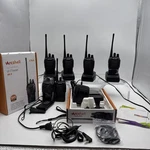 Lot Of 6 Arcshell AR5 Black Uhf Transceivers Radios Chargers +all You See Read. Fixed Price $67.49.